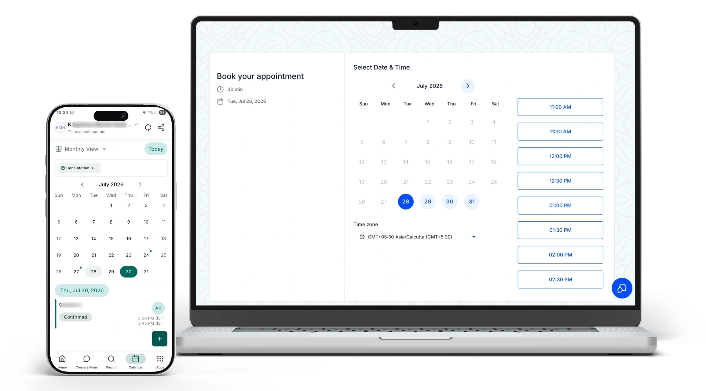 Smart Booking calendar
