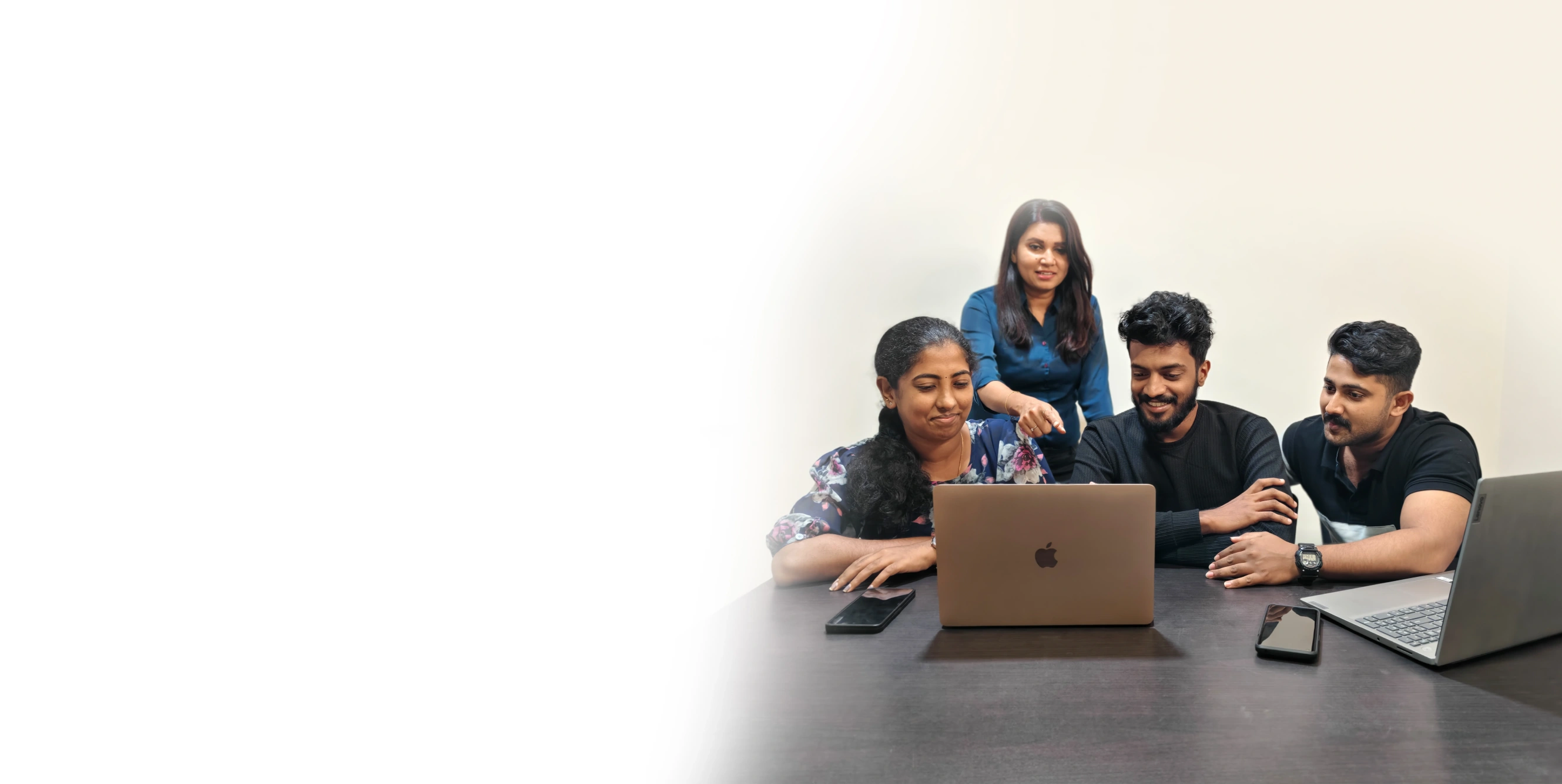 NetVenture interns working together at the Haripad studio